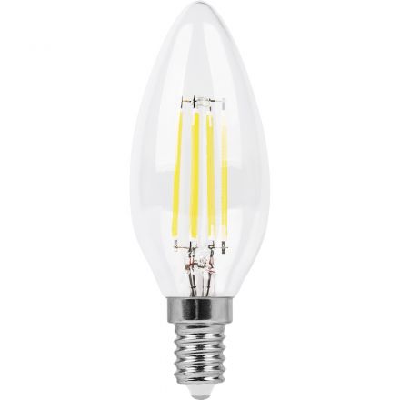Лампа светодиодная LED 9вт Е14 теплый свеча FILAMENT