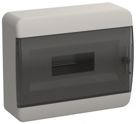 Корпус пластиковый навесной на 12 модулей ЩРН-П-12 IP41 TEKFOR черная прозрачная дверь